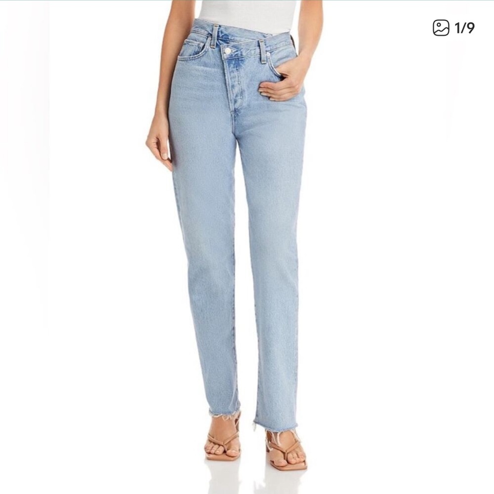 Agolde Dad Jeans Straight Leg in Dimension Blue Size 31 New